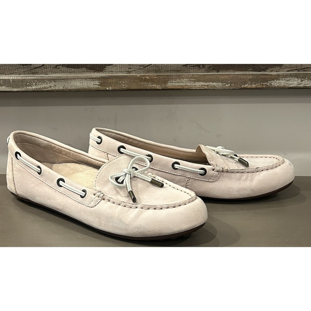 Vionic Virginia Leather Loafer Moccasin Shoes Light Pink Size 9 EU 41 - Picture 2 of 9